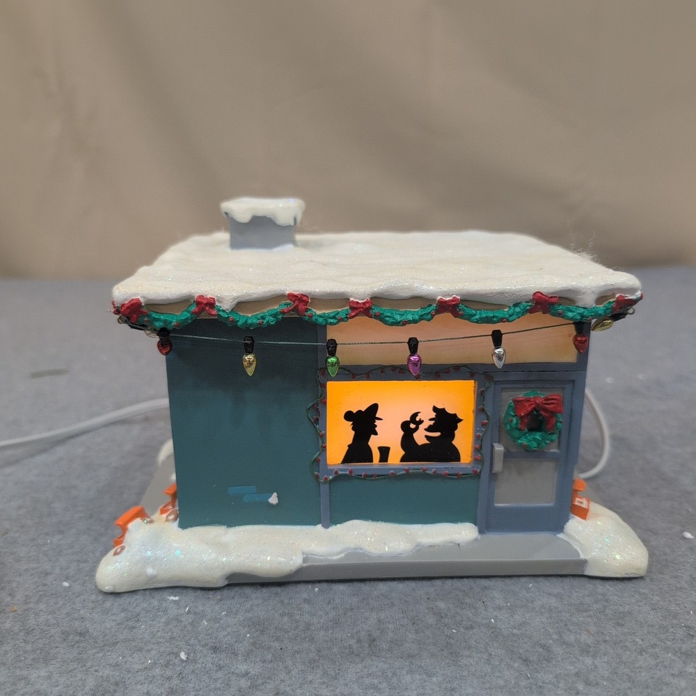 Hawthorne Village The Simpsons Christmas Village Lard Lad Donut Shop 2005 Light - Picture 5 of 15